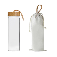EccoTech 500 ML  Bambu Kapaklı Cam Matara